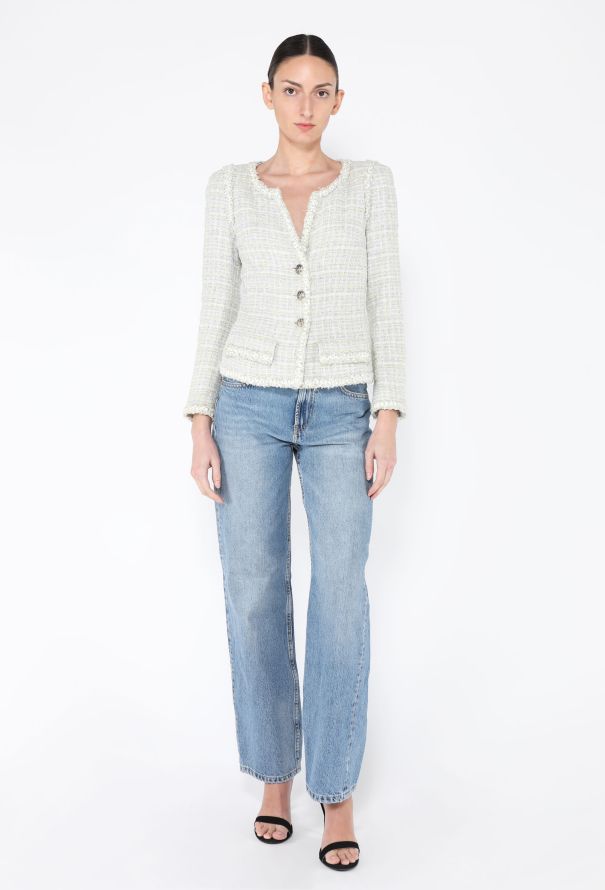 Chanel 2009 Frayed Trim Tweed Jacket - 3