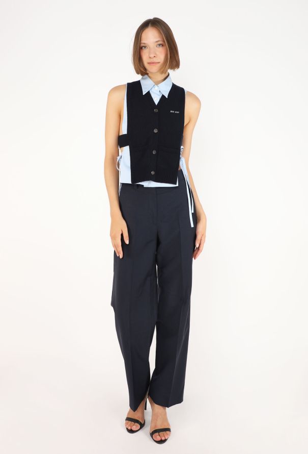 Miu Miu Poplin Open Shirt, S/S 2026 - 5