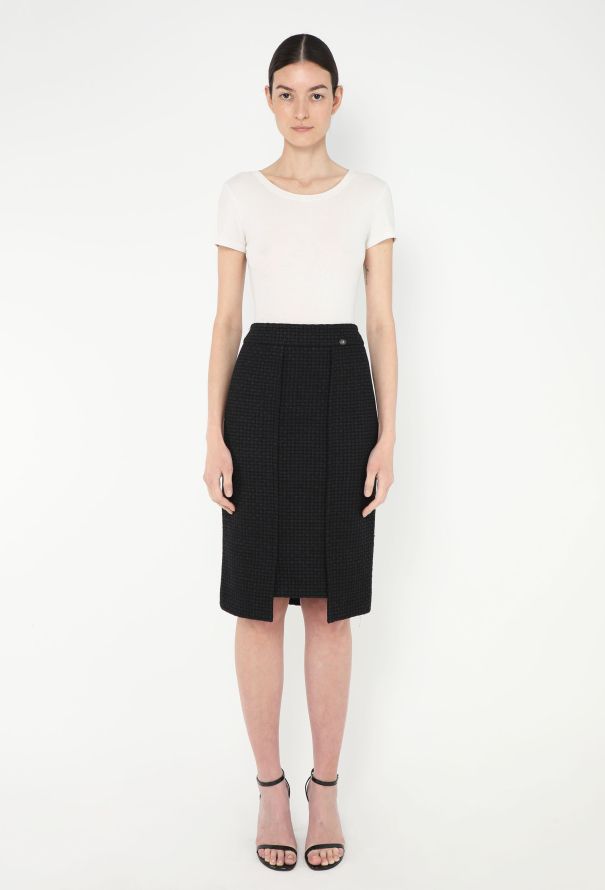 Chanel 2014 Paris-Singapore Bouclé Tweed Skirt - 1
