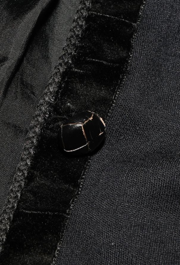 Saint Laurent Late '70s Velvet Trim Dress - 5 Saint Laurent Late '70s Velvet Trim Dress - 5