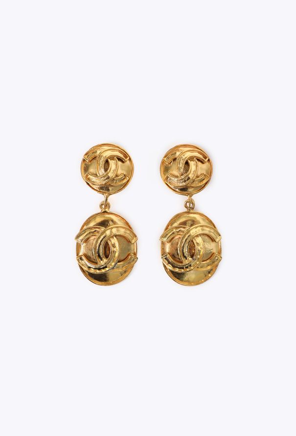 Chanel 'CC' Oval Clip-On Earrings, 1994 - 1