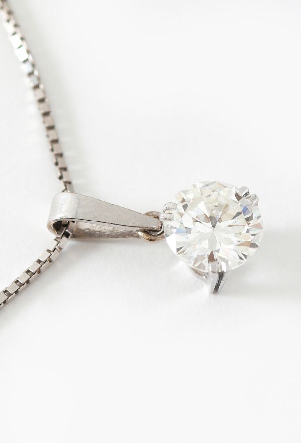 Vintage Fine Jewelry 18k White Gold & 1.45 Carats Diamond Necklace - 3 Vintage Fine Jewelry 18k White Gold & 1.45 Carats Diamond Necklace - 3