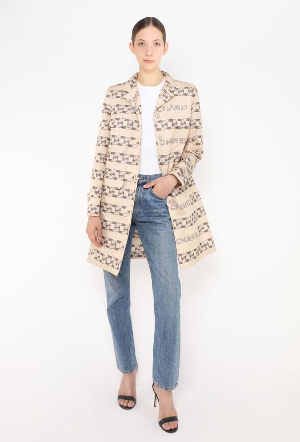 Chanel F/W 2001 Trompe L'Oeil Silk Trench - 5