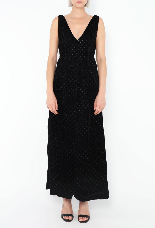 Courrèges 1960s Velvet Lamé Dress - 2