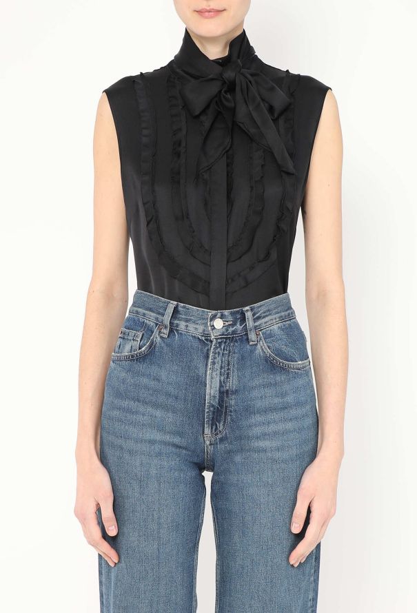 Chanel F/W 2006 Silk Lavallière Blouse - 1