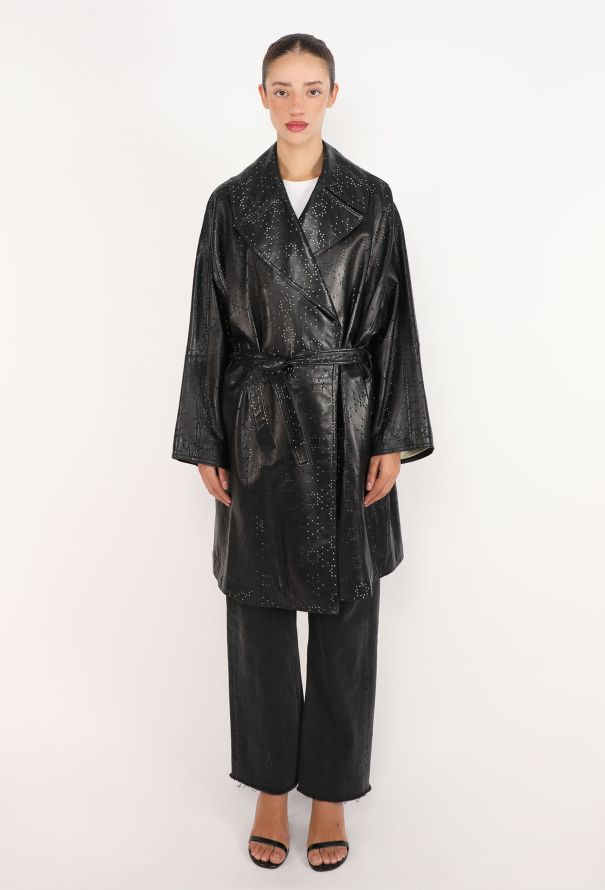 Alaïa Perforated Leather Trench Coat, S/S 1989 - 3