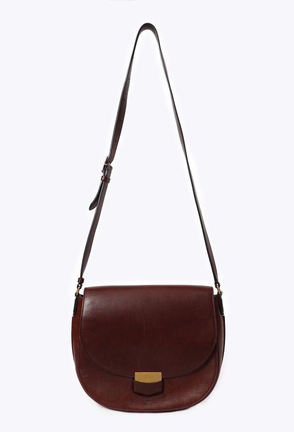 Céline Burgundy Medium Trotteur Crossbody Bag - 1