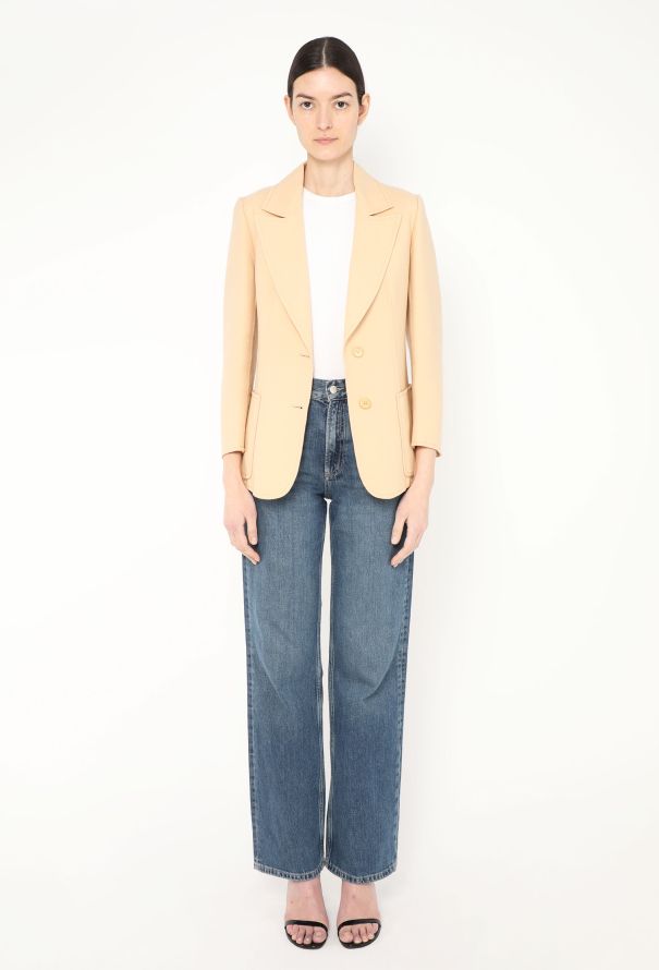 Vintage Notched Twill Blazer - Céline | Authentic & Vintage Vintage Notched Twill Blazer - Céline | Authentic & Vintage