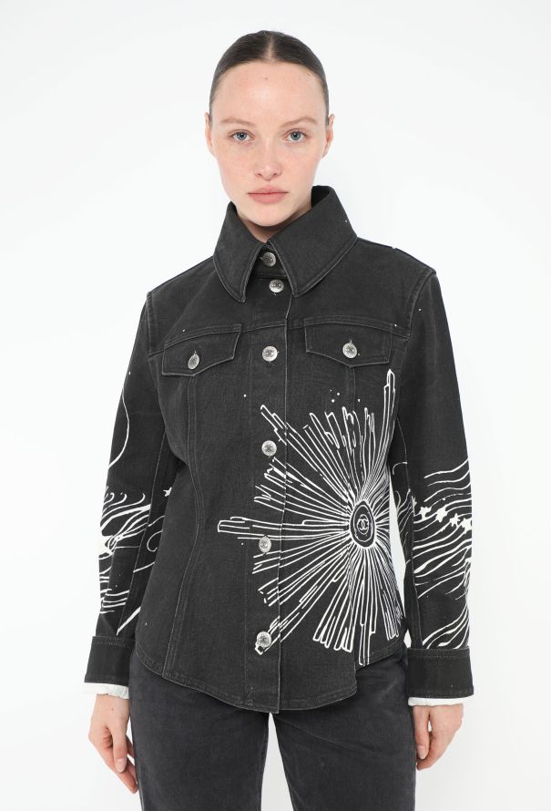 Chanel 2022 Printed Denim Jacket - 1
