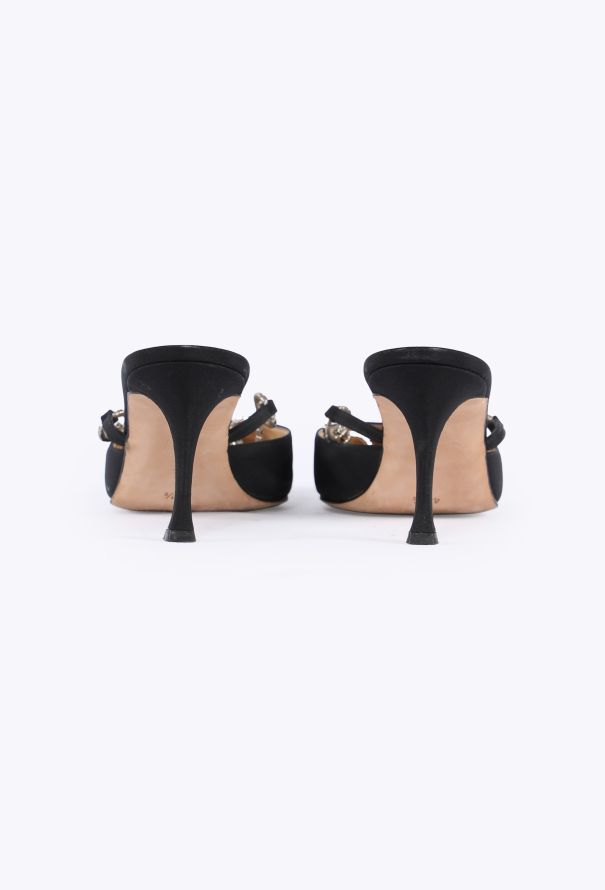 Manolo Blahnik Vintage Embellished Mules - 4