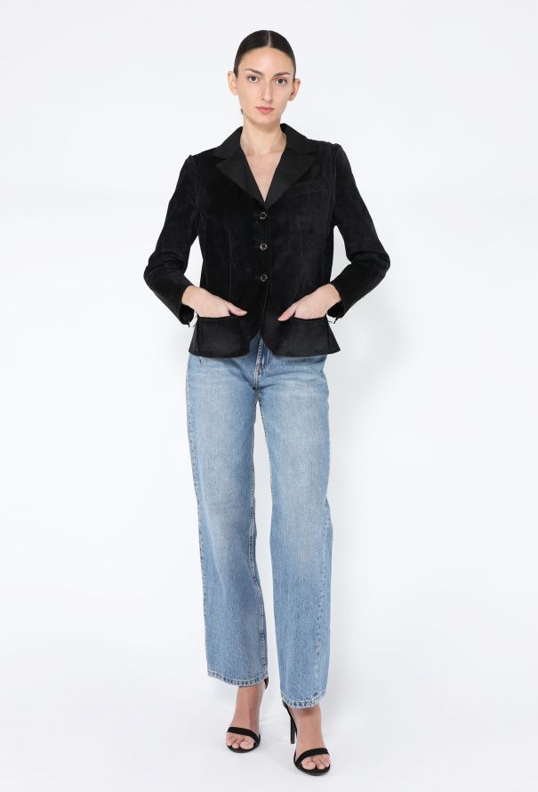 Chanel S/S 2003 Cropped Suede Jacket - 4