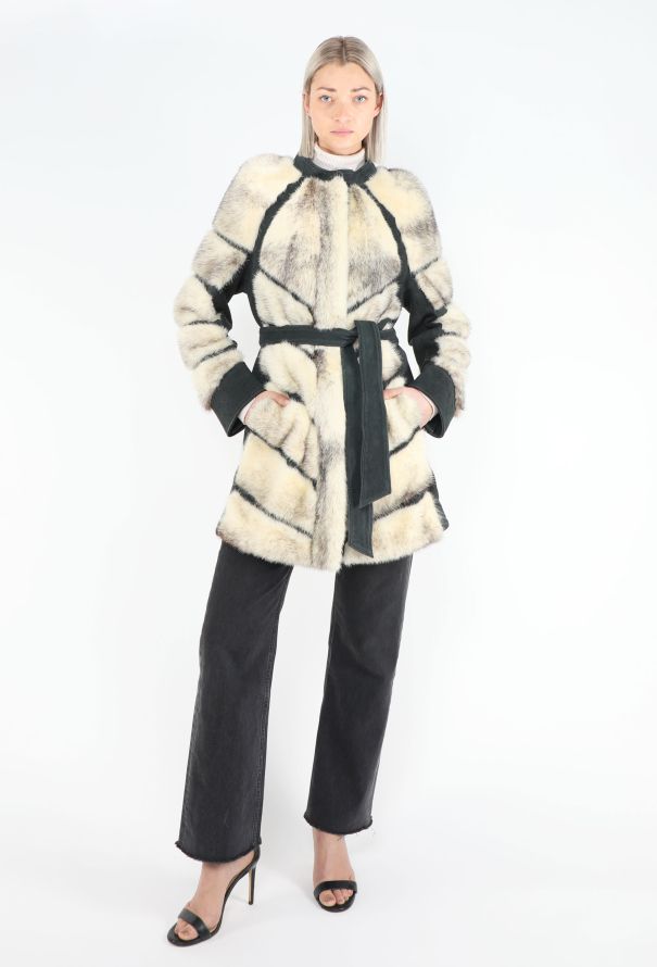 Balenciaga Pre-Fall 2009 Belted Mink Coat - 1