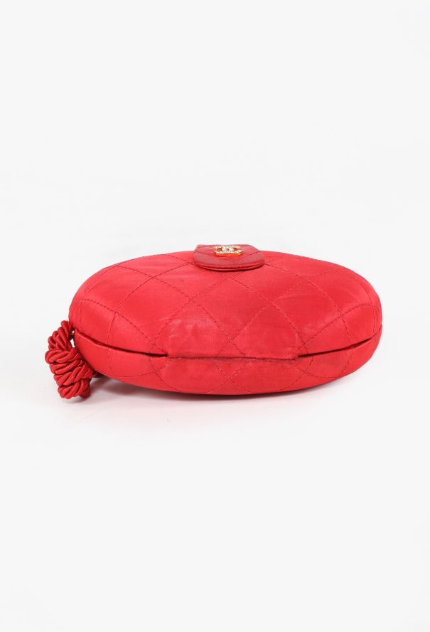 Chanel Quilted Satin Clutch, 1990s - 6