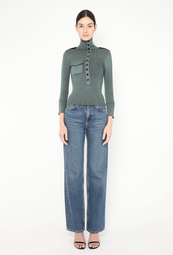 Balenciaga F/W 2003 Ribbed Turtleneck Top - 3 Balenciaga F/W 2003 Ribbed Turtleneck Top - 3