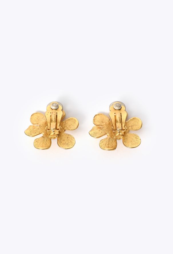 Karl Lagerfeld S/S 1991 Cabochon Daisy Earrings - 4
