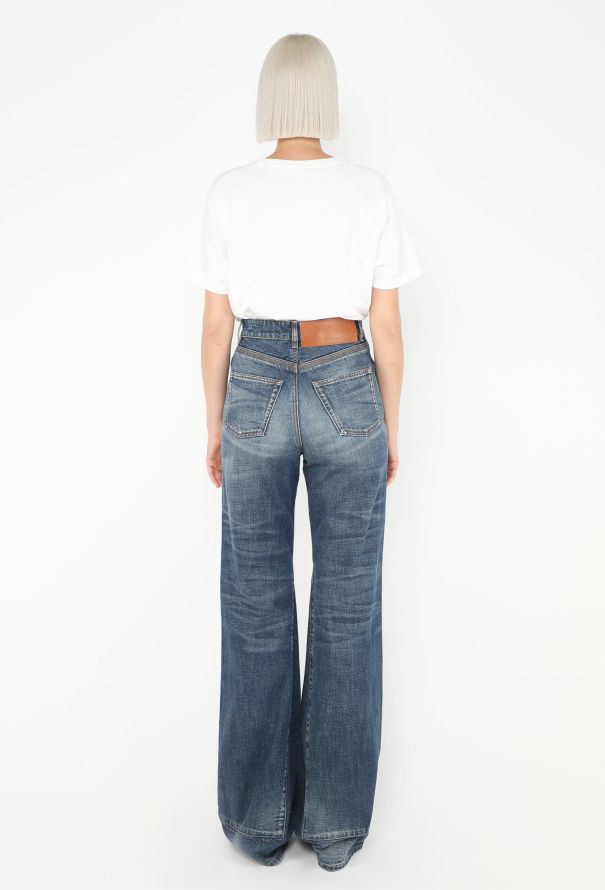 Loewe Wide-Leg Stitched Jeans - 3