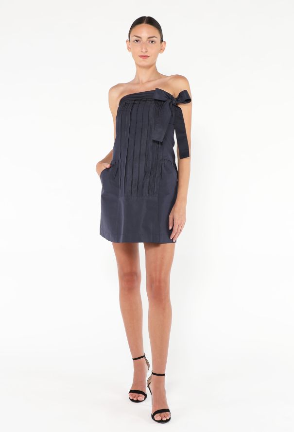 Prada 2007 Nylon Bow Bustier Dress - 1