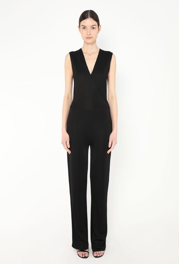 Chloé Woven Trim Ribbed Jumpsuit - 1