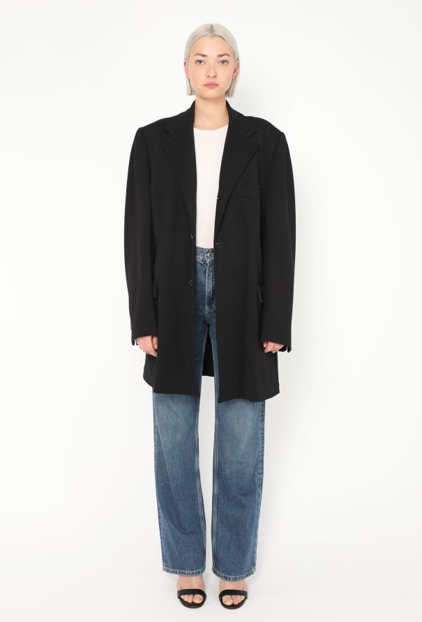 Prada Late '90s Oversized Twill Blazer - 4