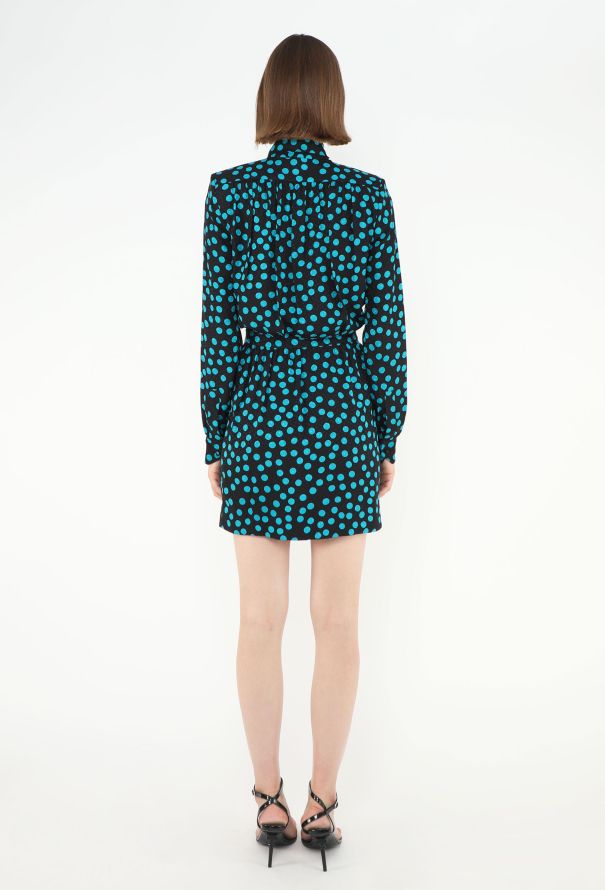 Saint Laurent 2020 Silk Polka Dot Dress - 4
