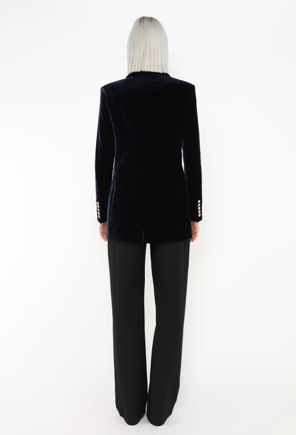Balmain Midnight Velvet Tailored Blazer - 6