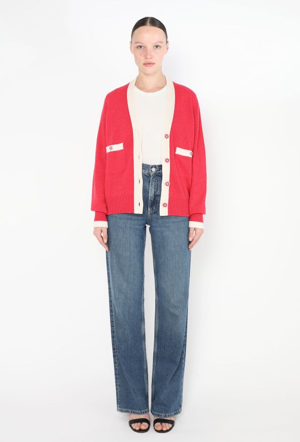 Chanel Bicolor Cashmere Knit Cardigan - 2 Chanel Bicolor Cashmere Knit Cardigan - 2