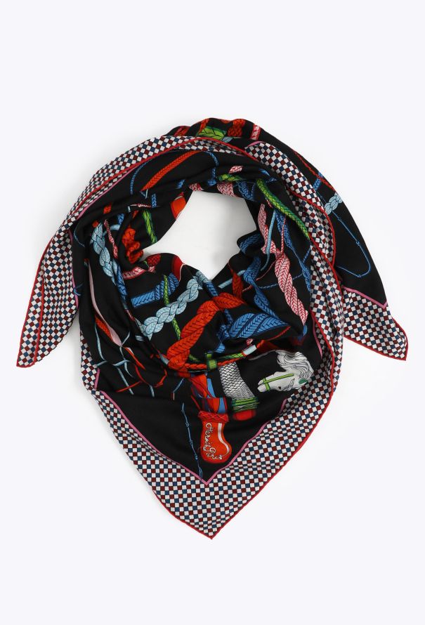 Hermès 'Fouets et Badines' 140cm Cashmere Shawl - 3