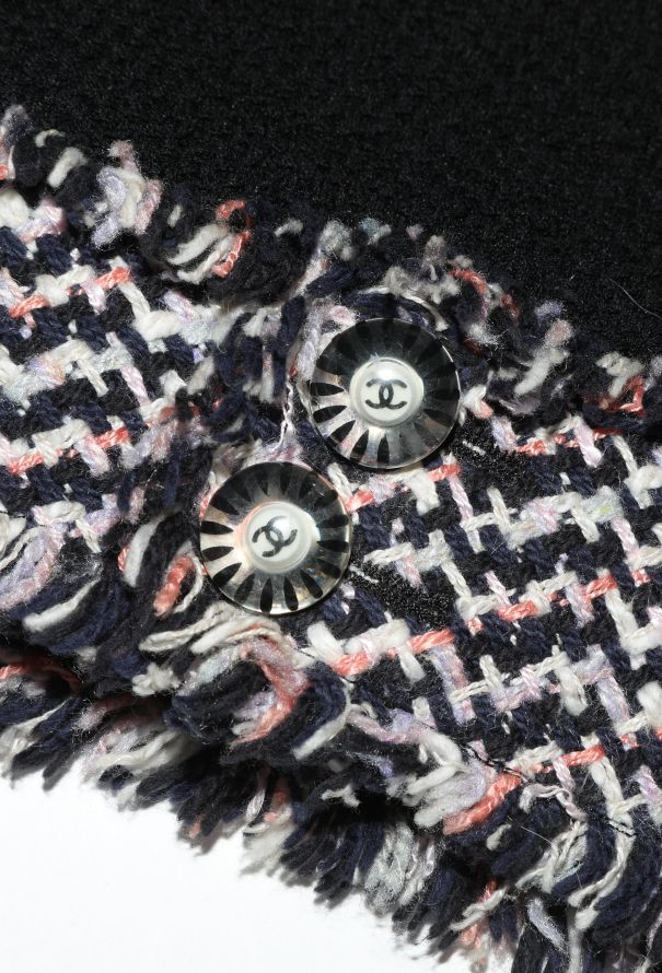 Chanel 2004 Frayed Trim Tweed Dress - 6