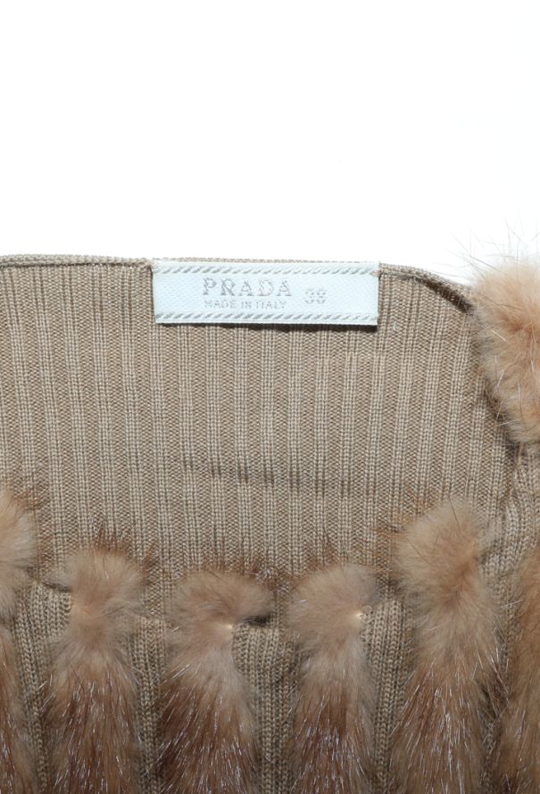 Prada Striped Mink Fur Top, 2000 - 5