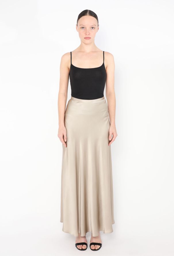 '90s Bias-Cut Charmeuse Skirt - 1