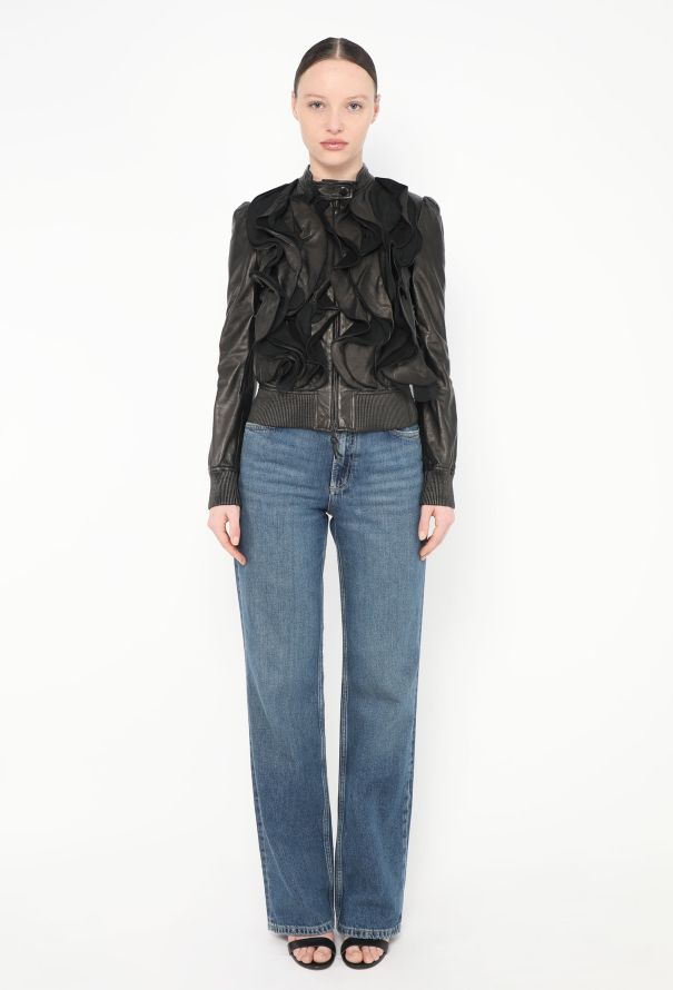 Valentino 2020 Tiered Floral Leather Jacket - 3 Valentino 2020 Tiered Floral Leather Jacket - 3
