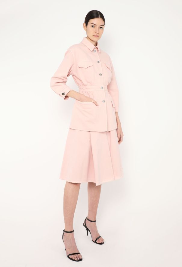 Prada Resort 2020 Denim Skirt Ensemble - 1