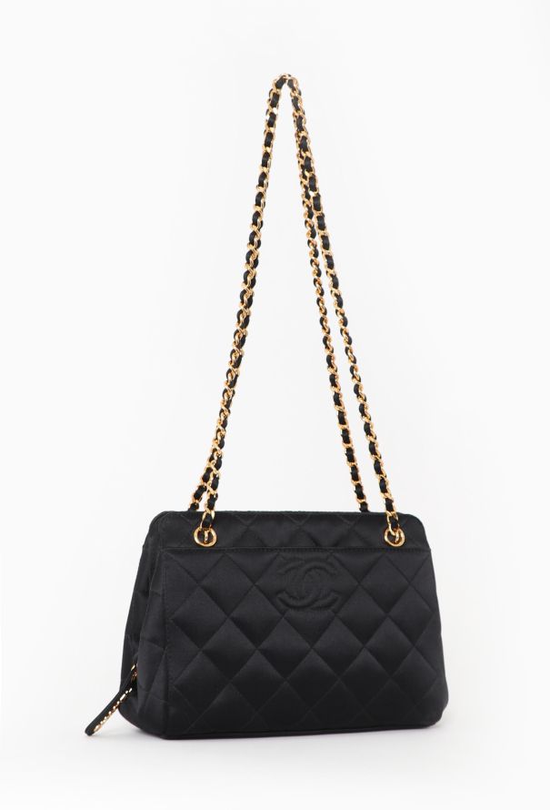 Chanel '90s Mini Satin Quilted Shoulder Bag - 2