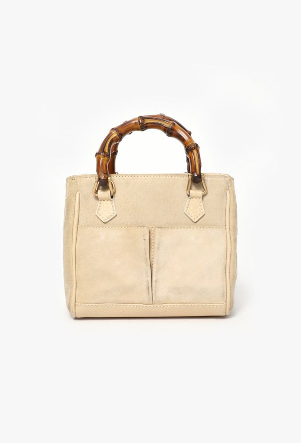 Gucci Vintage Suede Bamboo Mini Bag - 1