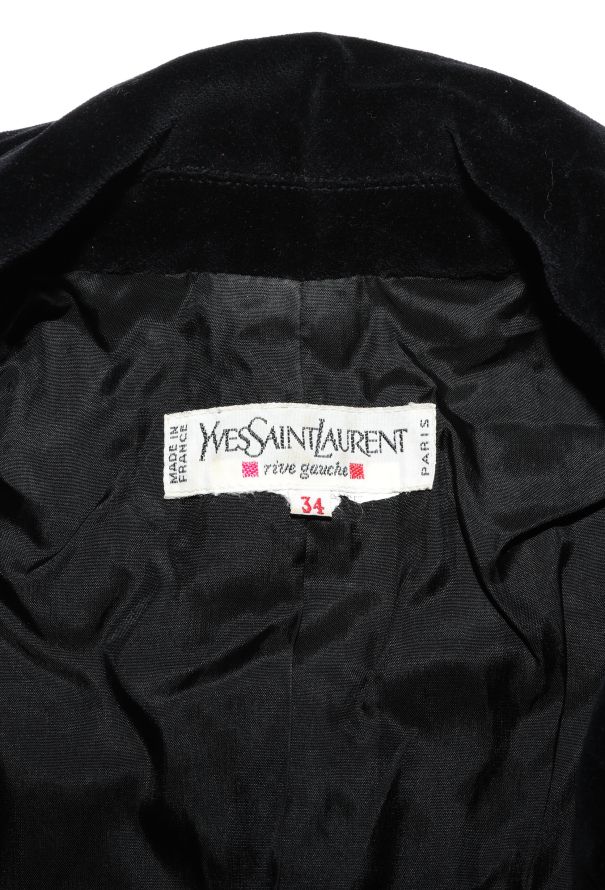 Saint Laurent Vintage Hourglass Velvet Jacket - 6 Saint Laurent Vintage Hourglass Velvet Jacket - 6
