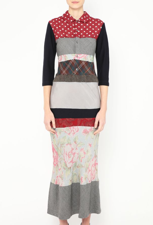 Comme des Garçons 2000 Fluted Patchwork Dress - 2 Comme des Garçons 2000 Fluted Patchwork Dress - 2