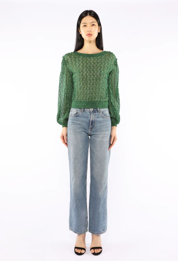 Missoni Lurex Crochet Knit Blouse - 3