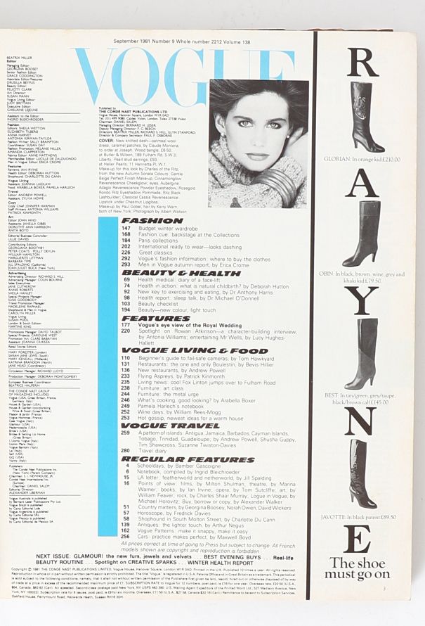 VOGUE UK 1981 Demarchelier Autumn Set - 5 VOGUE UK 1981 Demarchelier Autumn Set - 5