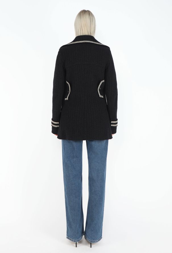 Chanel Bicolor 'CC' Tweed Peacoat - 6