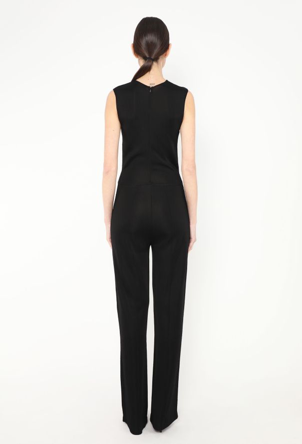 Chloé Woven Trim Ribbed Jumpsuit - 5