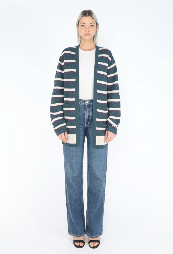 Chanel Resort 2007 Striped Cashmere Cardigan - 1