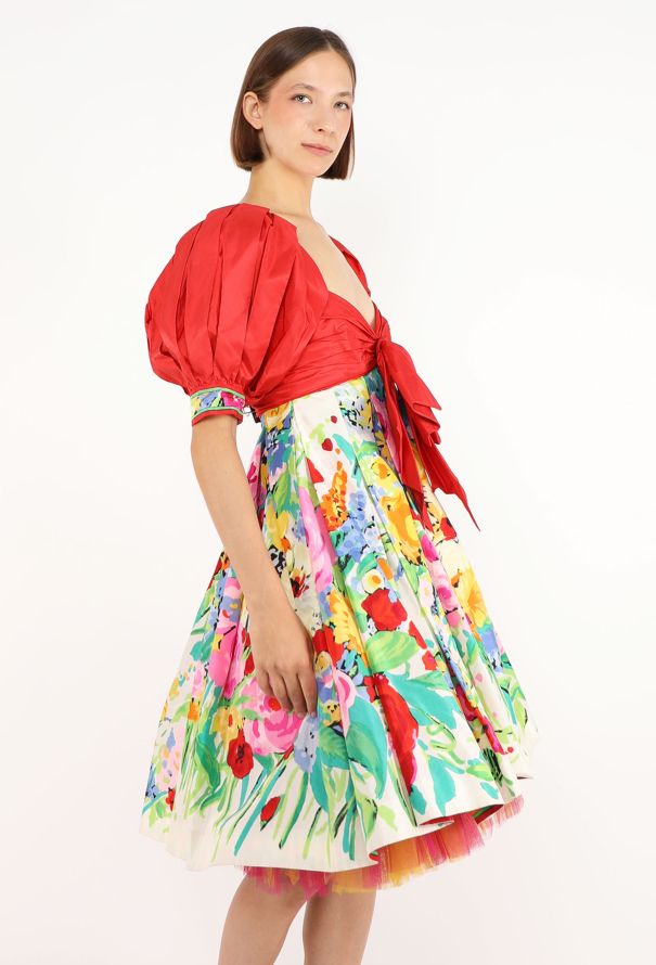 Leonard Floral Tulle Babydoll Dress, 1991 - 6