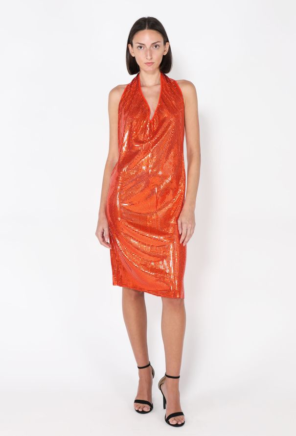 Bottega Veneta Mirror Sequin Halter Dress, S/S 2020 - 1