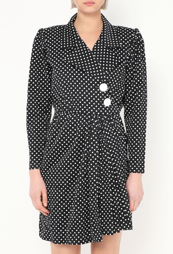 Saint Laurent S/S 1990 Polka Dot Dress - 3 Saint Laurent S/S 1990 Polka Dot Dress - 3