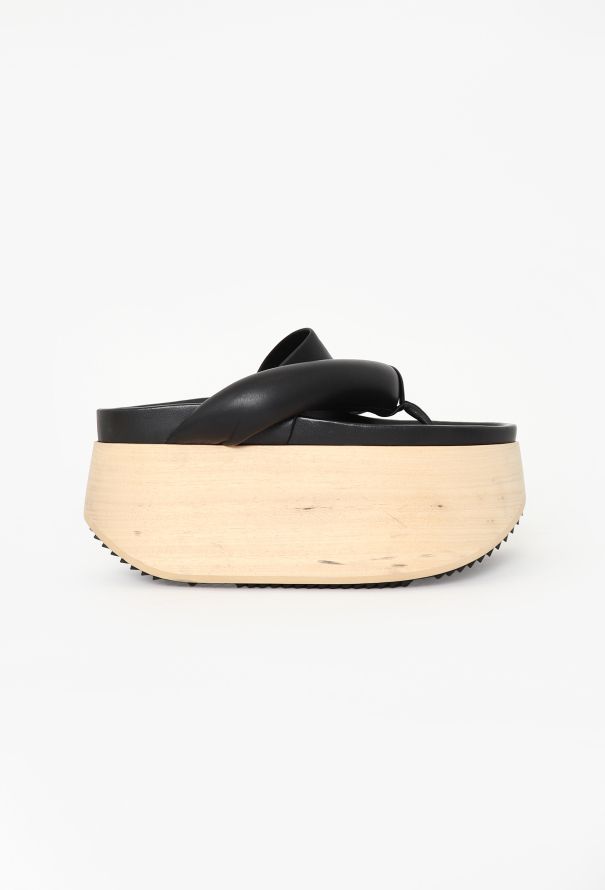 Jil Sander S/S 2019 Wooden Platform Sandals - 1