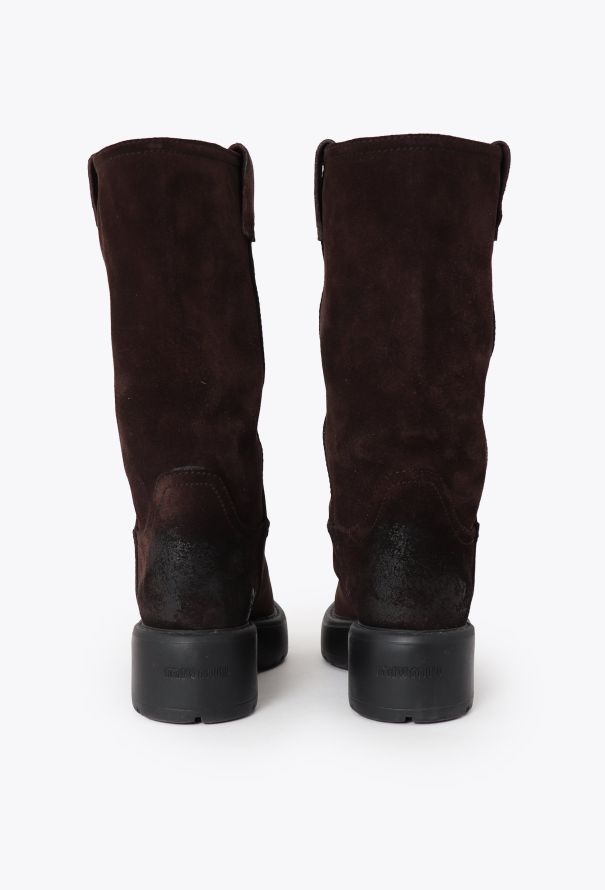 Miu Miu 2022 Suede Moto Boots - 5