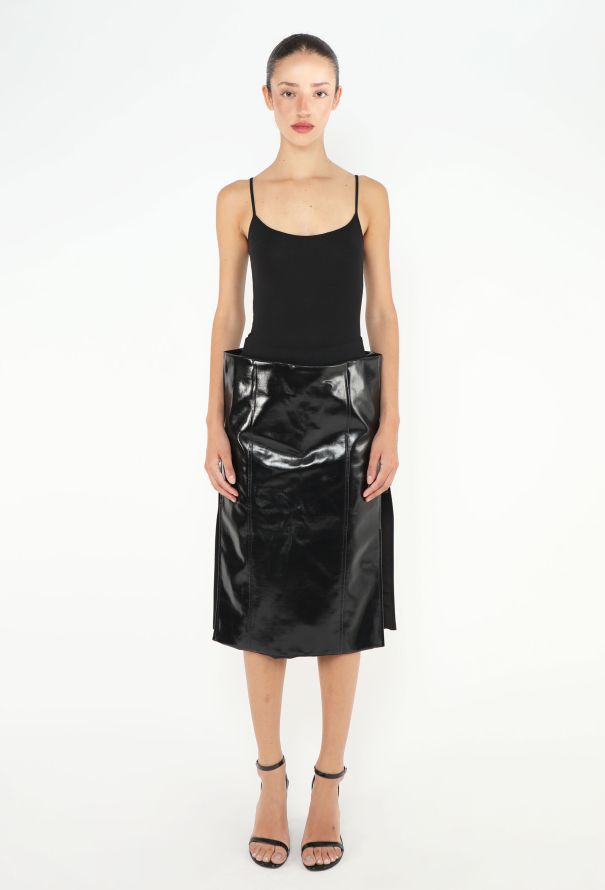 Sacai S/S 2023 Vinyl Leather Skirt - 1