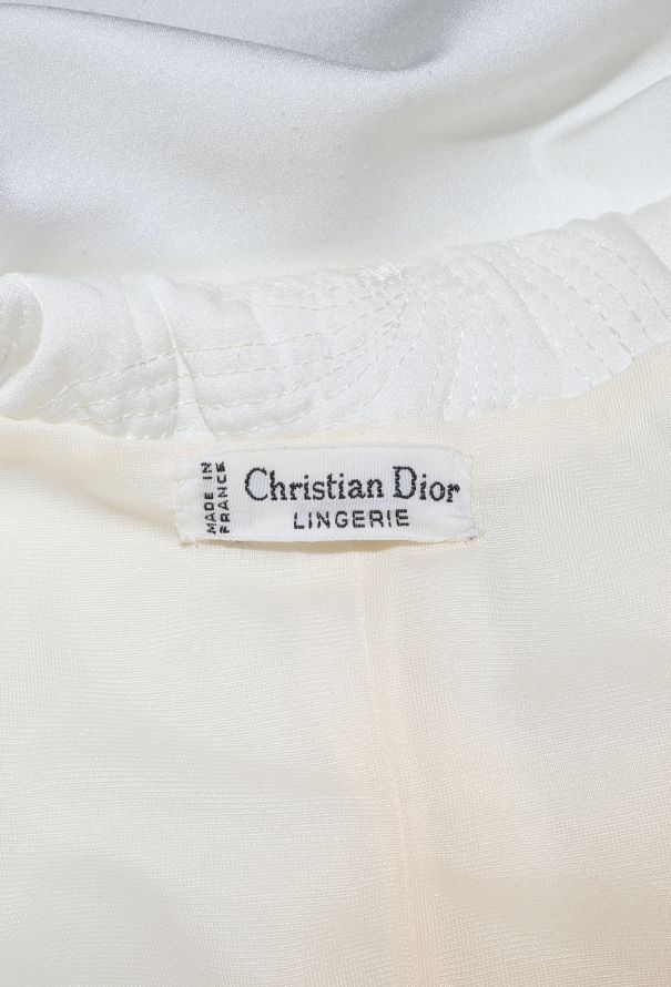 Dior Vintage Ruffled Jacquard Night Gown - 7