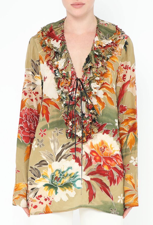 Gucci S/S 2003 Printed Silk Blouse - 1
