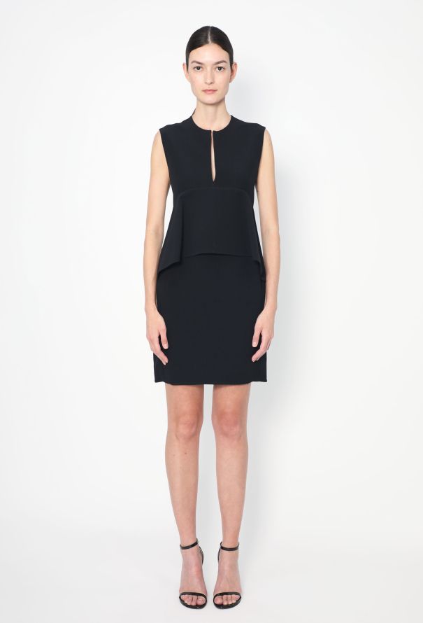 Céline Classic Peplum Crêpe Dress - 1